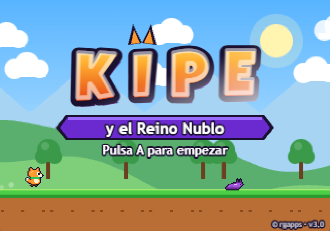 Pantalla de título de Kipe y el Reino Nublo